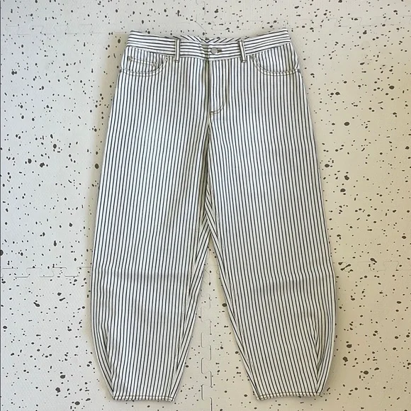 💘 TIBI - STONE WASH STRIPED BRANCUSI JEAN - Picture 1 of 7